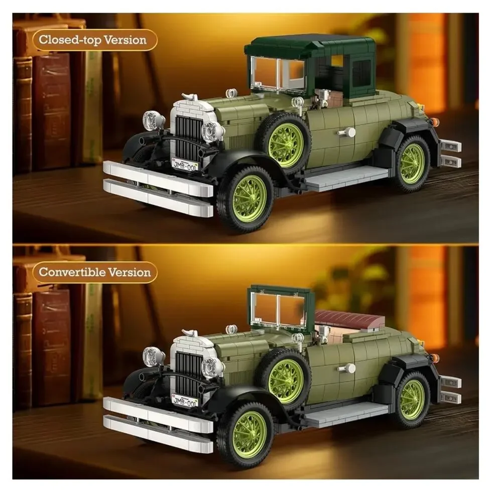 JMBricklayer Vintage Cars Building Sets for Adults with Lights 50001 (C220)